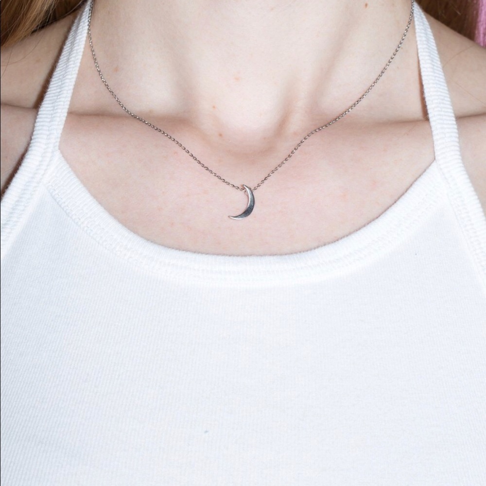 brandy melville silver crescent necklace!